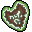 green gingerbread heart