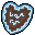 blue gingerbread heart